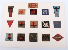 Card of British cloth formation signs to Anti-Aircraft Units