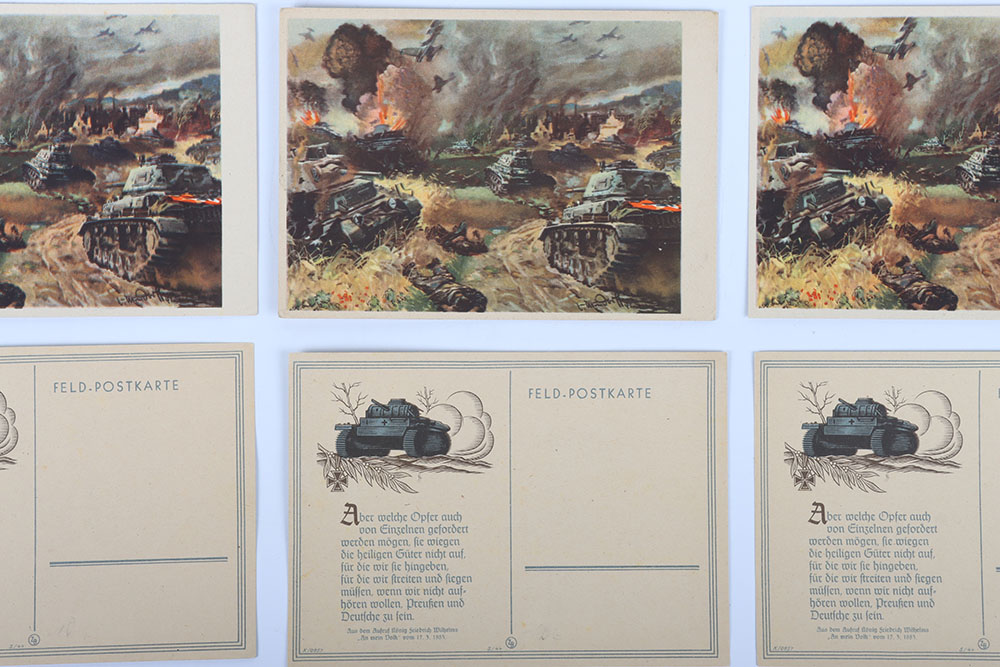 German Third Reich Picture Tank Battle Postcards - Image 2 of 4