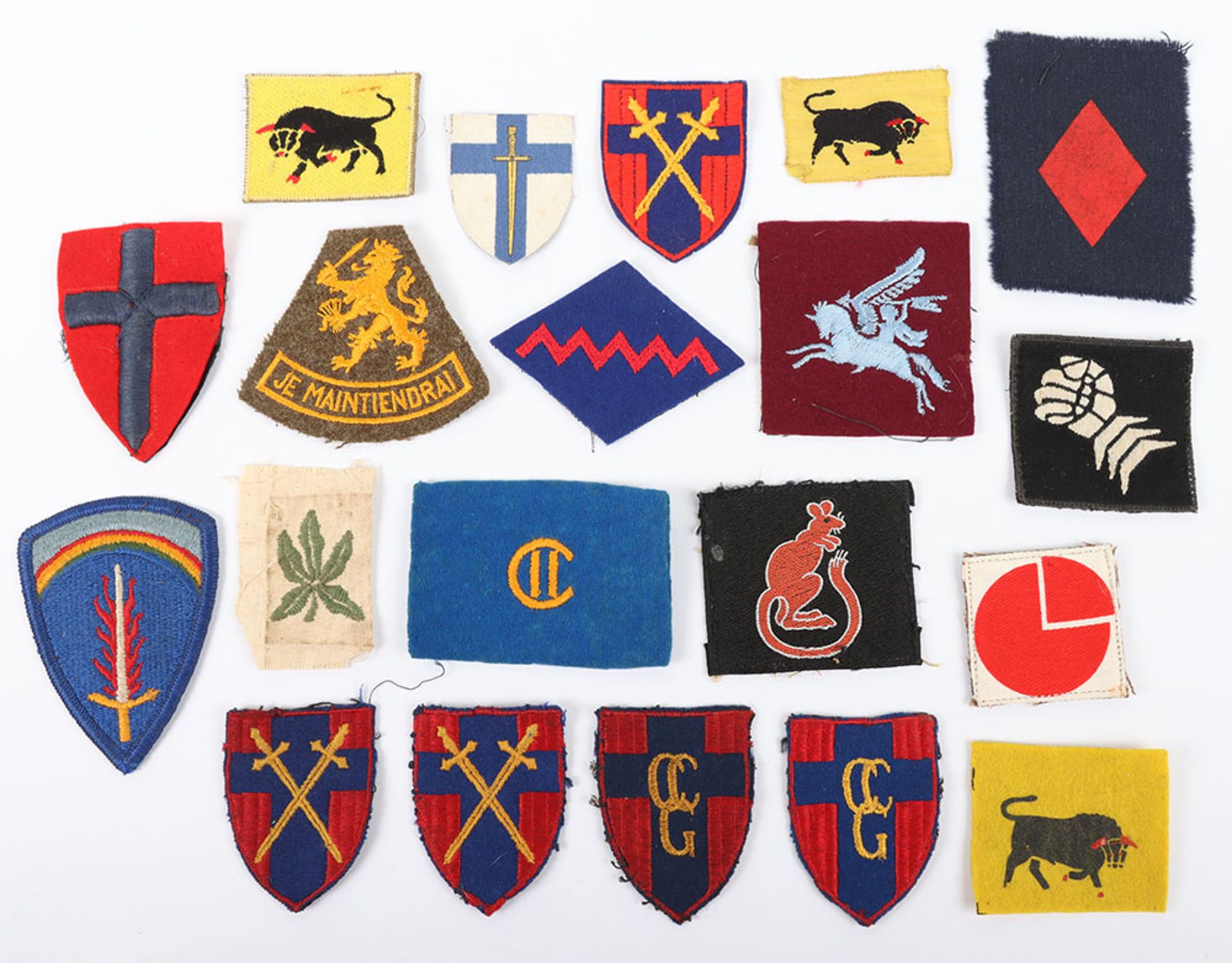 British WW2 & post war cloth formation signs