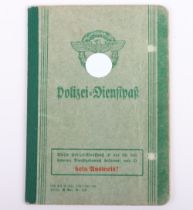 WW2 German Police service book / Polizei Dienstpass to Kurt Falbe from Berlin