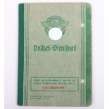 WW2 German Police service book / Polizei Dienstpass to Kurt Falbe from Berlin