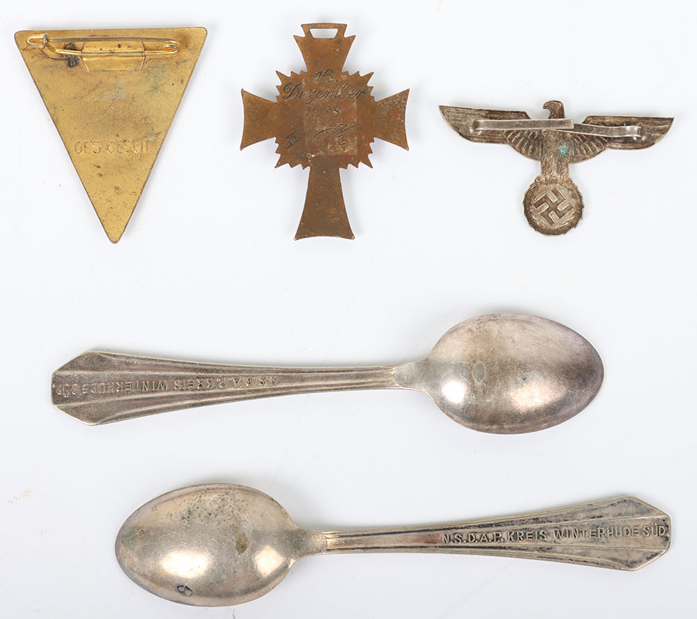 German Third Reich WHW Spoon and Badges - Image 3 of 6