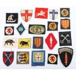 British WW2 & post war cloth formation signs