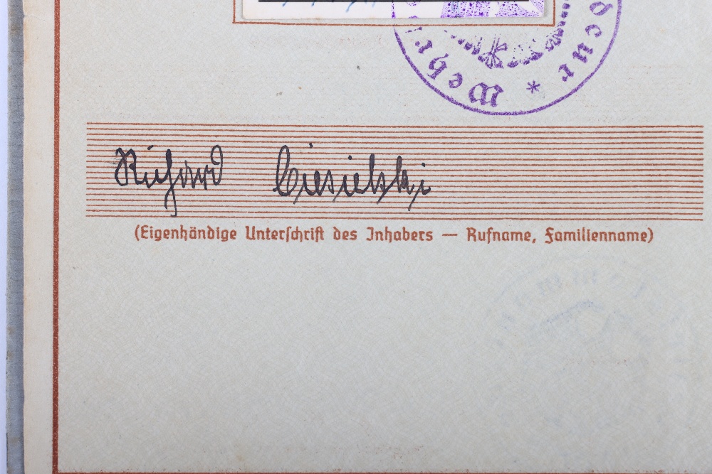 WW2 German Wehrpass to Uffz. Erhard, Art. Rgt.248, Art Rgt 47, KIA Russia 13.8.1943 - Image 6 of 21