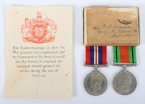 WW2 British Campaign Medal Pair