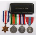 A Second World War and later group of 4 medals to a London Postman