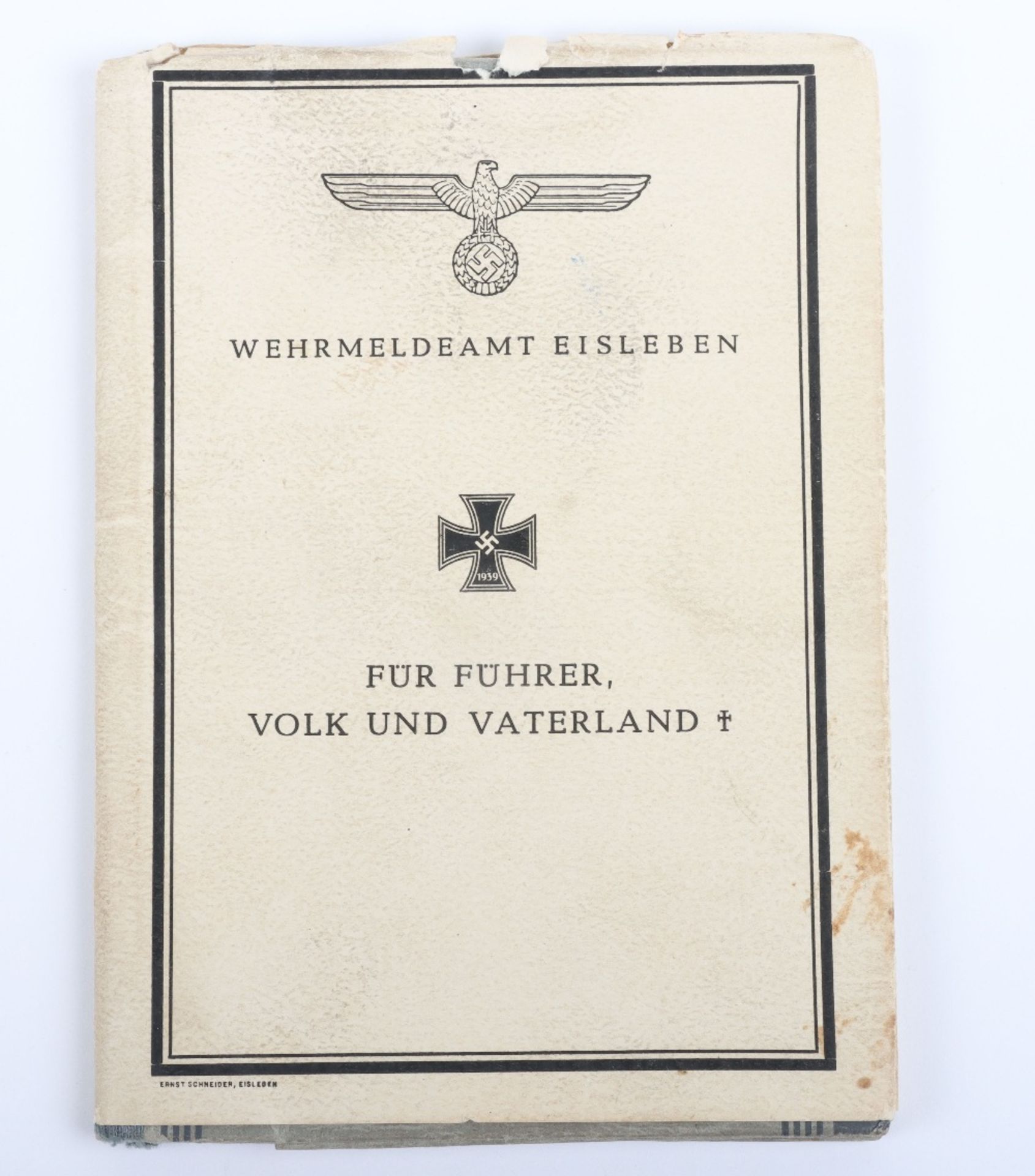 WW2 German Wehrpass to L. Visborg, Iron cross 1st class, Gren. Rgt. 12 - Bild 15 aus 16