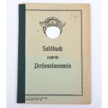 WW2 German Police Soldbuch / ID book to W. Wöhlke, late 1944 issue, Hamburg