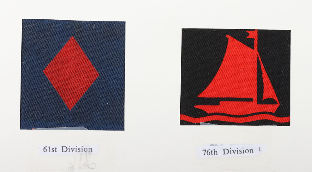 Card of cloth formation signs to British Infantry Divisions - Image 5 of 5