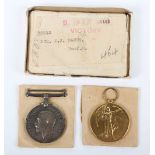 A Great War pair of medals to the Norfolk Regiment.