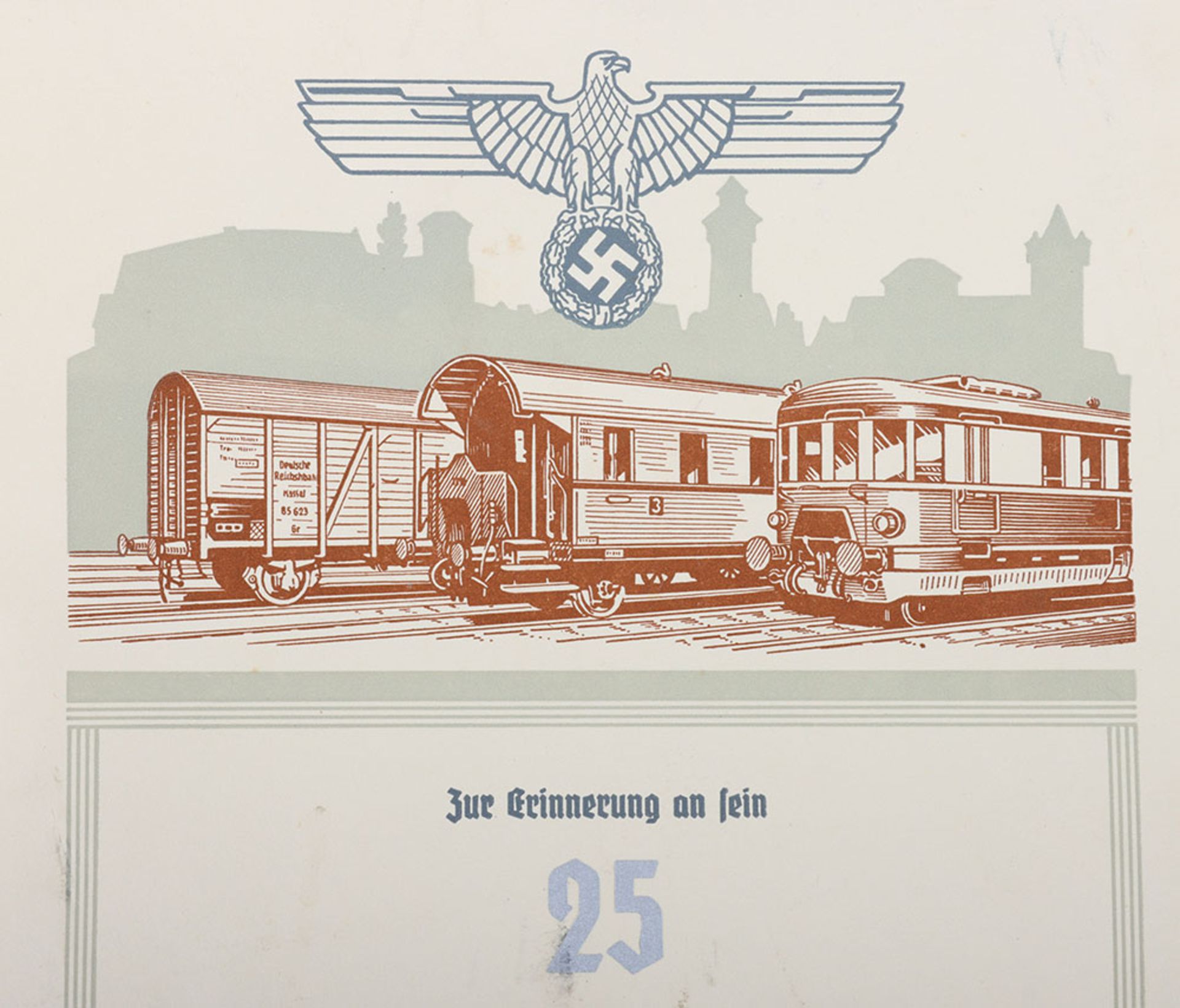 WW2 German Railway 25 Year Certificate - Image 4 of 4