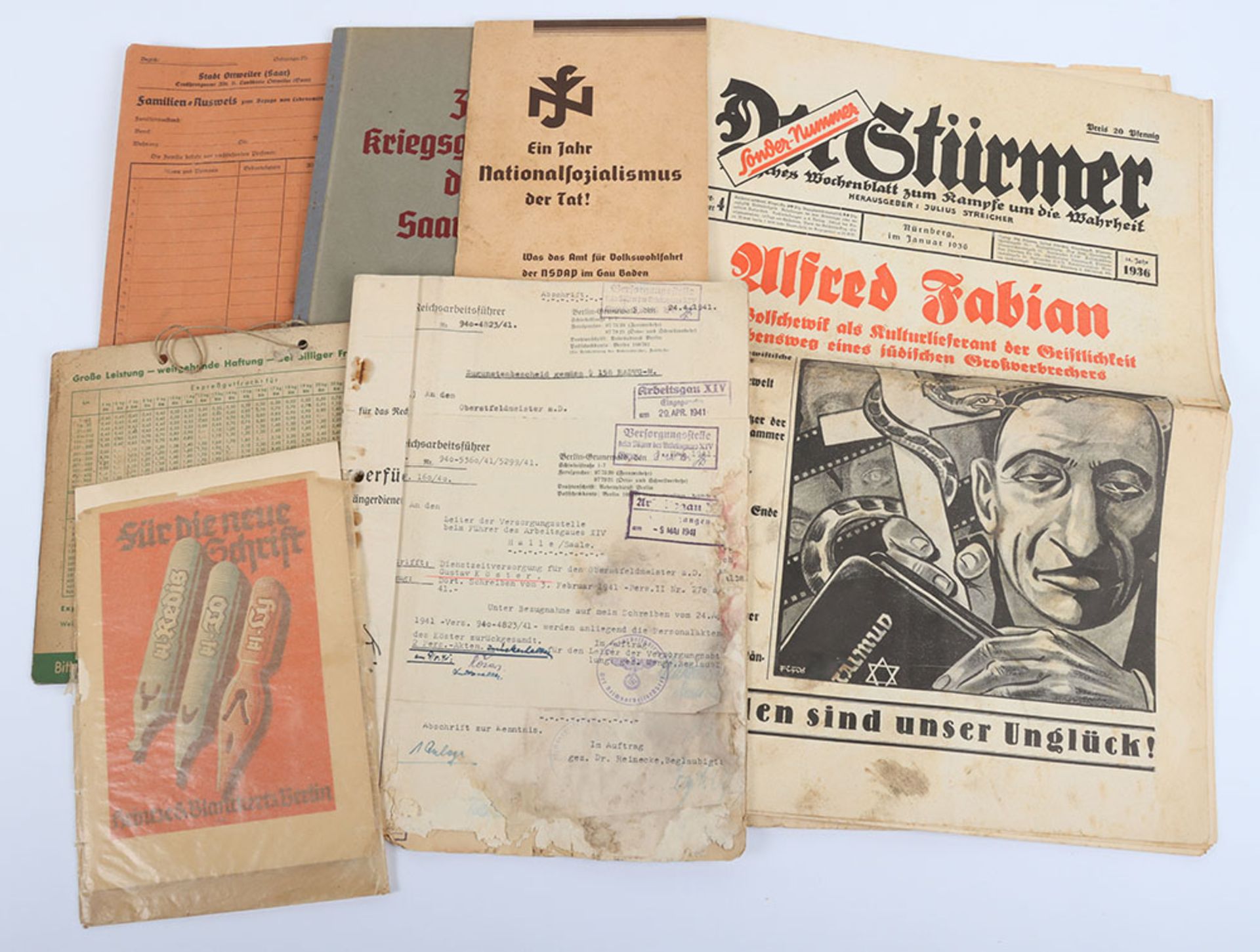 German Third Reich Paperwork