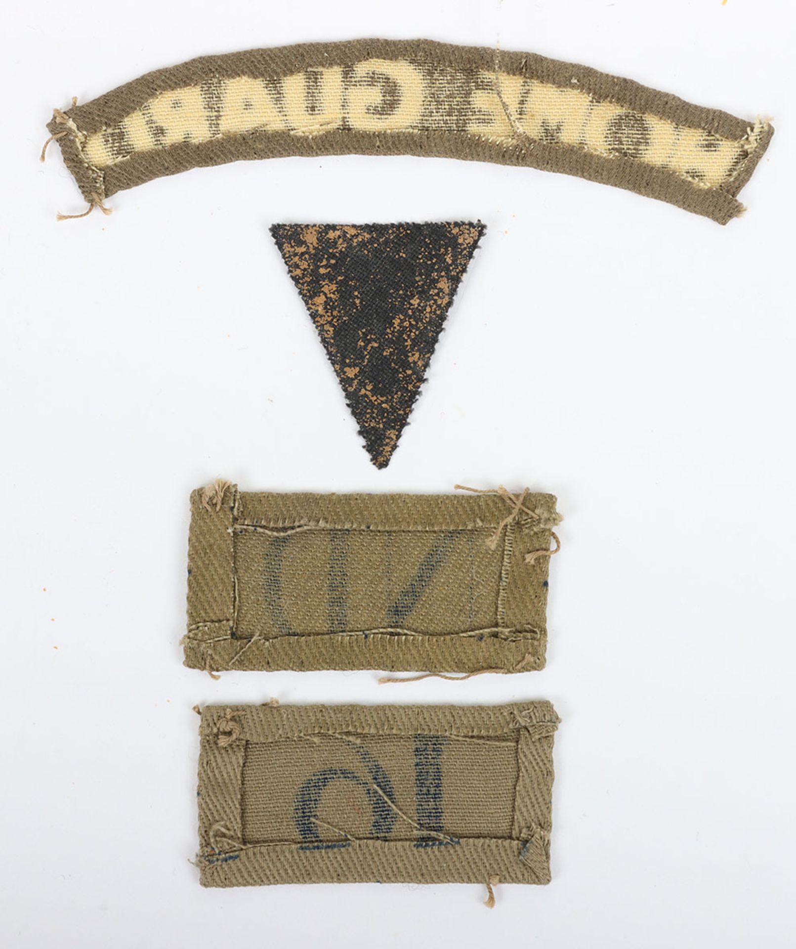 WW2 British 16th Amble Battalion Northumberland Home Guard Cloth Formation Sign Designation - Image 2 of 2