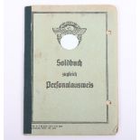 WW2 German Police Soldbuch / ID book to Fritz Bohn, Polizei Reserve Hamburg 1944