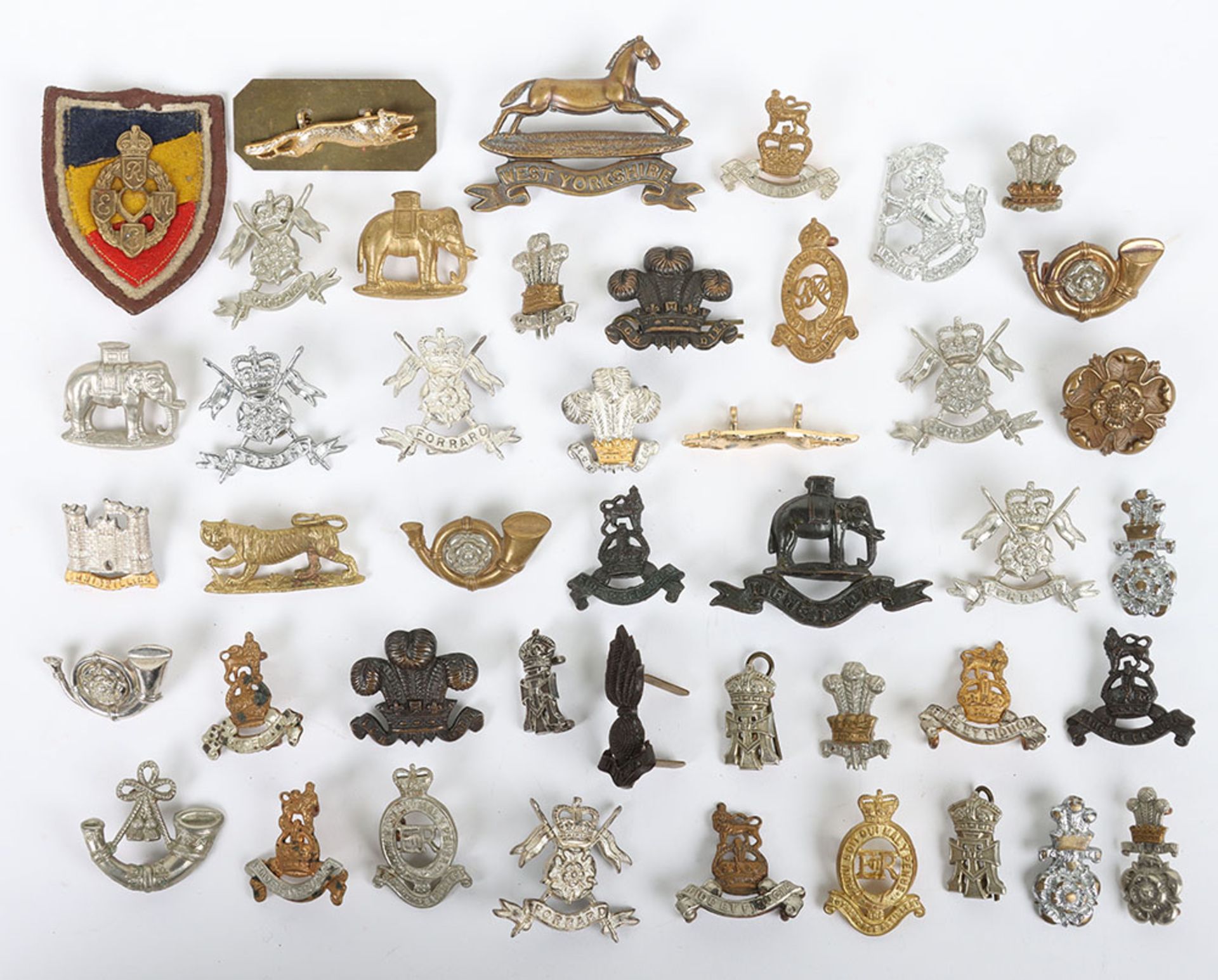 Assortment of British Regimental collar badges