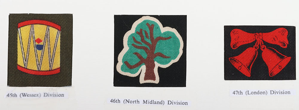 Card of cloth formation signs to British Infantry Divisions - Image 4 of 5