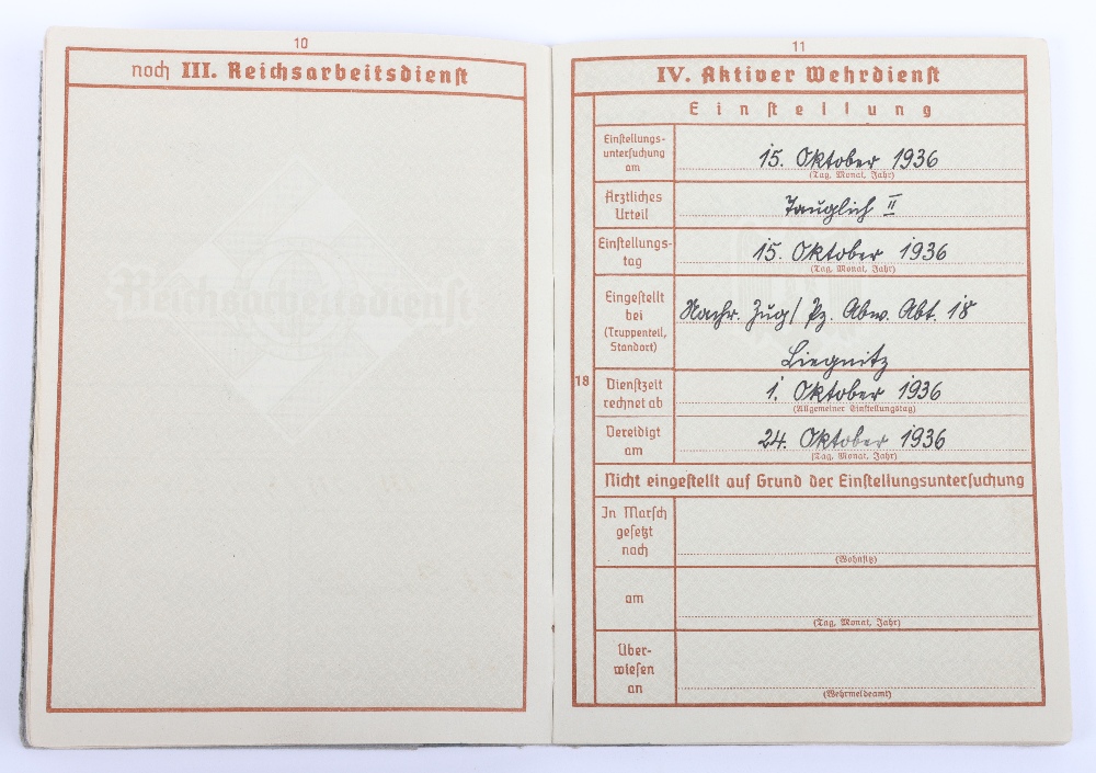 WW2 German Wehrpass to H. Mülchen, Panzer Abwehr. Abteilung 18 - Bild 17 aus 26