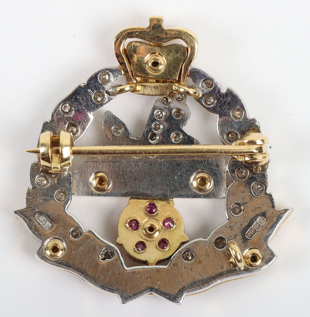 18ct Gold Diamond and Ruby Brooch of the East Lancashire Regiment - Image 7 of 7