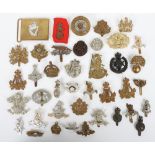 Selection of British Army cap badges