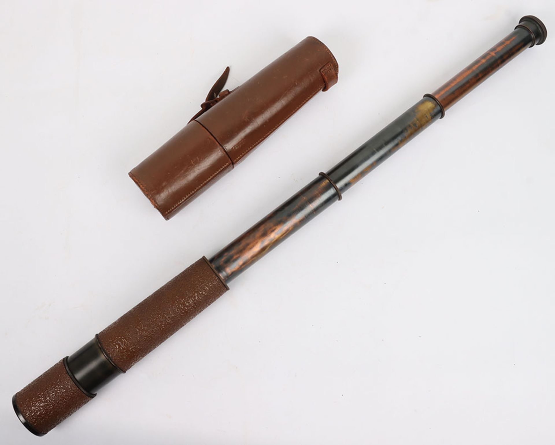 British Officers Three Draw Telescope - Bild 4 aus 7