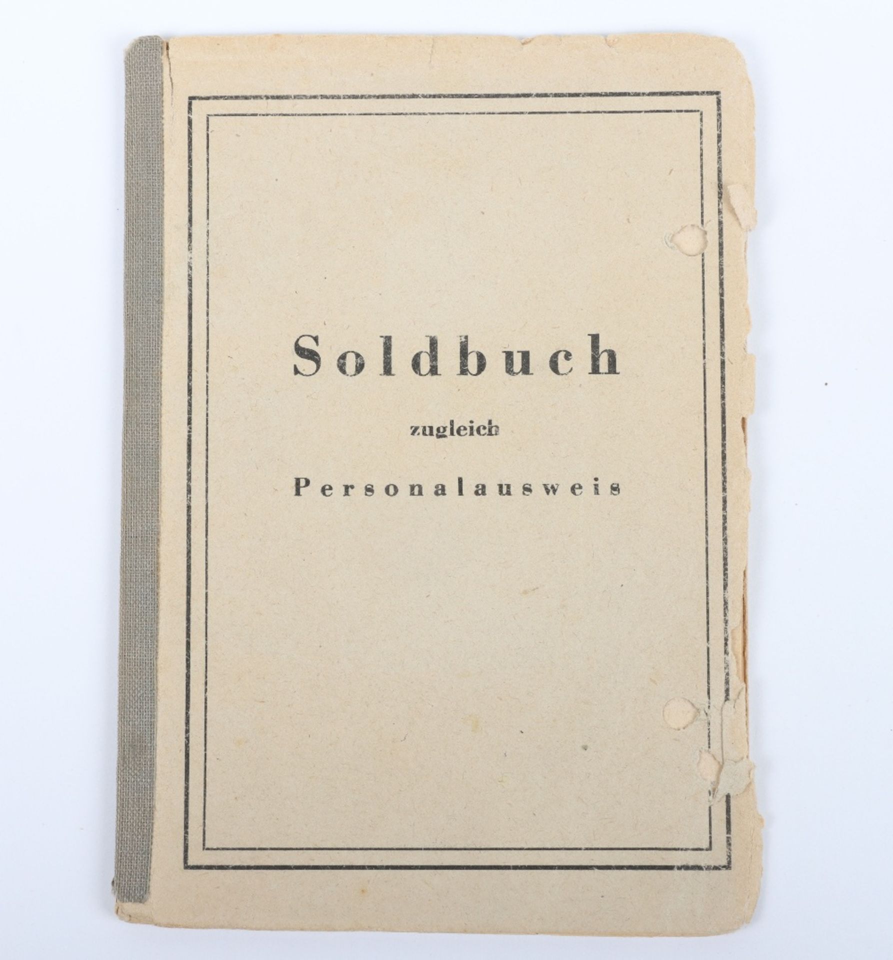 WW2 German SS-Polizei Soldbuch to Oberwachmeister der Reserve Robert Schulz. Late, 1945 issue, Schut - Image 8 of 8