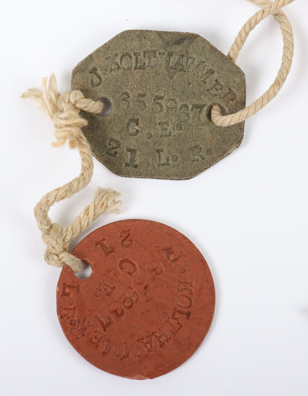 An interesting Great War 1914-15 star medal trio to a soldier who enlisted twice during the course o - Image 3 of 6