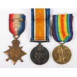 A Great War 1914 Star medal trio to the 2nd Battalion Northamptonshire Regiment