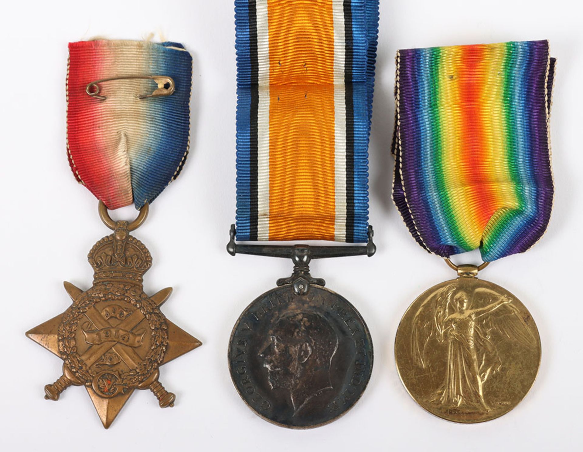 A Great War 1914 Star medal trio to the 2nd Battalion Northamptonshire Regiment