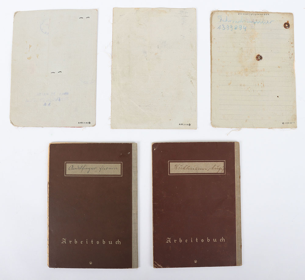 German Third Reich Work Books and ID Cards - Image 3 of 7