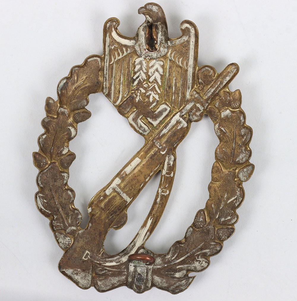 WW2 German Army / Waffen-SS Infantry assault badge in silver - Image 2 of 5