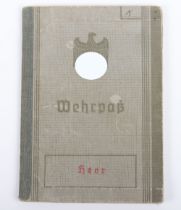 WW2 German Wehrpass to Oberfeldwebel Albert Kah, Inf. Rgt. 335, Belgium France 1940
