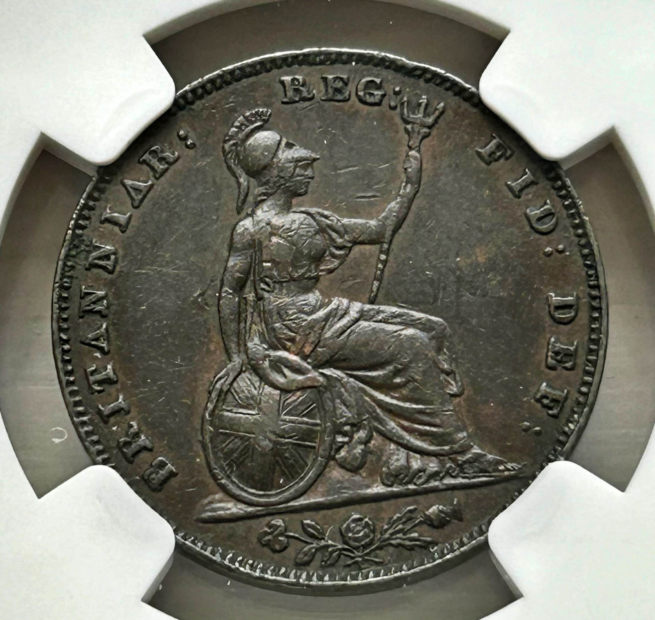 NGC AU 53 & AU Deails – Victoria (1837-1901), Penny, Halfpenny & Farhting, 1853 - Image 8 of 12