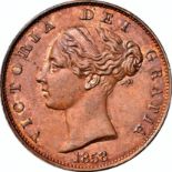 NGC MS 62 BN – Victoria (1837-1901), Halfpenny, 1858/7