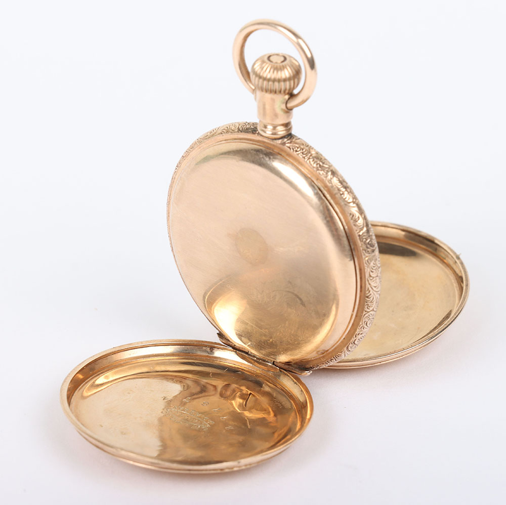 A 14ct gold ladies full hunter pocket watch, Elgin - Image 3 of 7