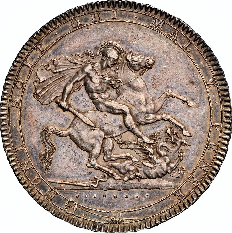 NGC AU 53 – George III (1760-1820), Crown, 1818, LVIII - Image 2 of 3