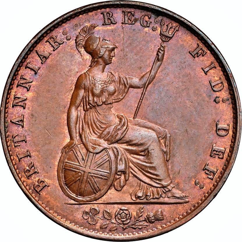 NGC MS 62 BN – Victoria (1837-1901), Halfpenny, 1858/7 - Image 2 of 3