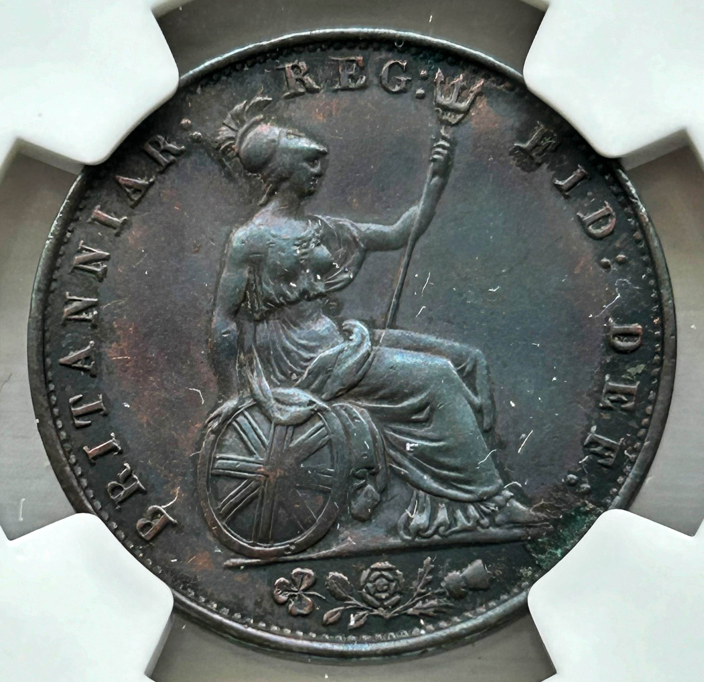 NGC AU 53 & AU Deails – Victoria (1837-1901), Penny, Halfpenny & Farhting, 1853 - Image 9 of 12