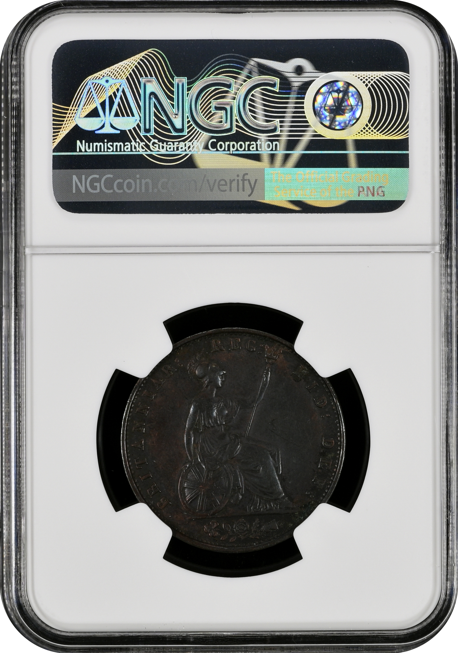 NGC AU 53 & AU Deails – Victoria (1837-1901), Penny, Halfpenny & Farhting, 1853