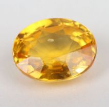 A Yellow Sapphire, 1.075ct