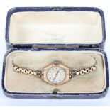 A 9ct gold ladies wristwatch