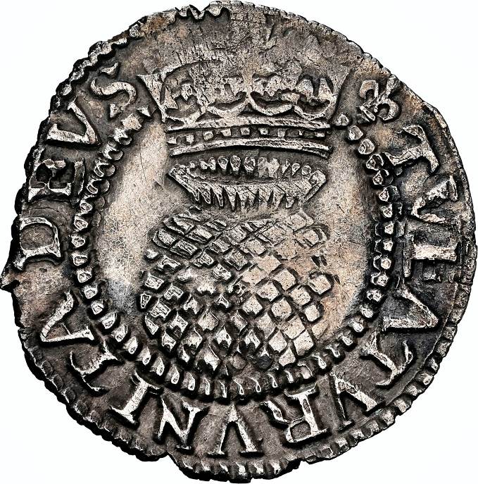 NGC XF 45 – James I (1603-1625), second coinage, Halfgroat - Image 2 of 3