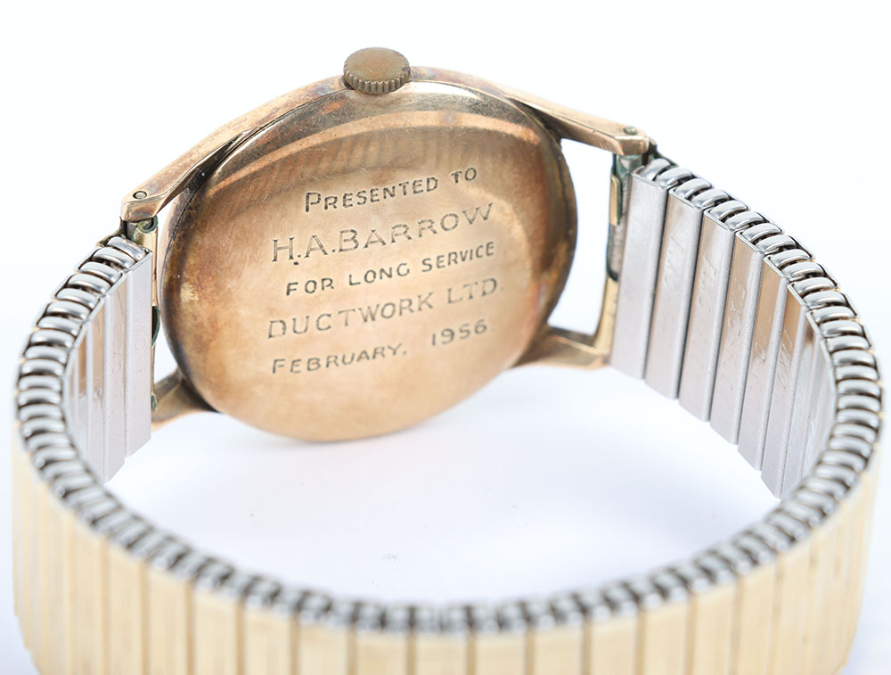 A 9ct gold Rotary presentation wristwatch case - Image 3 of 3