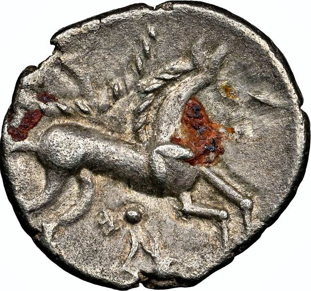 NGC Ch VF – British Iron Age, Iceni, (c.20BC-AD40), silver unit, Norfolk God type - Image 2 of 3