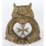 A 19th century brass Maltese fish door knocker