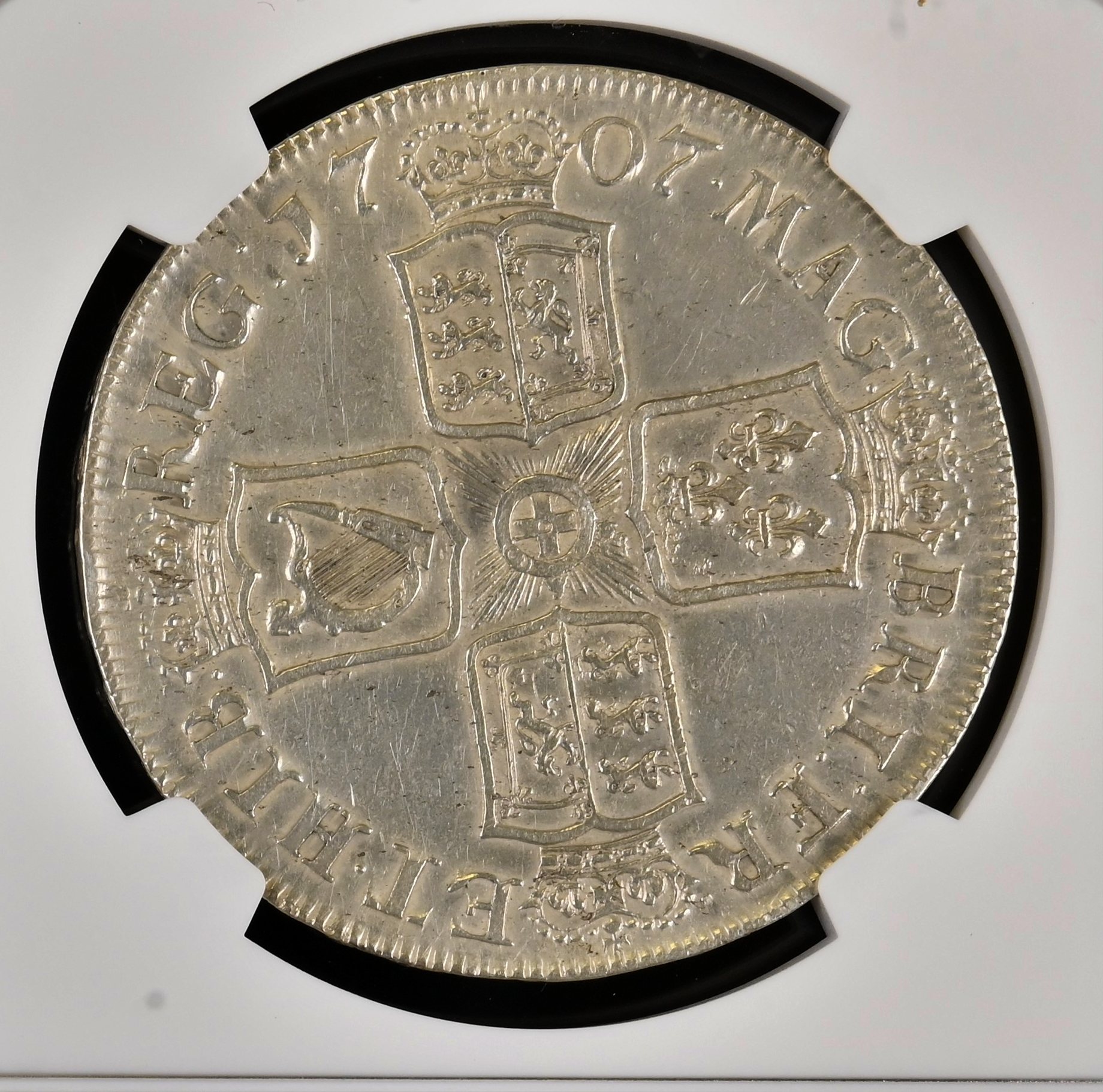 NGC AU Details– Anne (1702-14), Crown, 1707E post-Union - Image 2 of 4