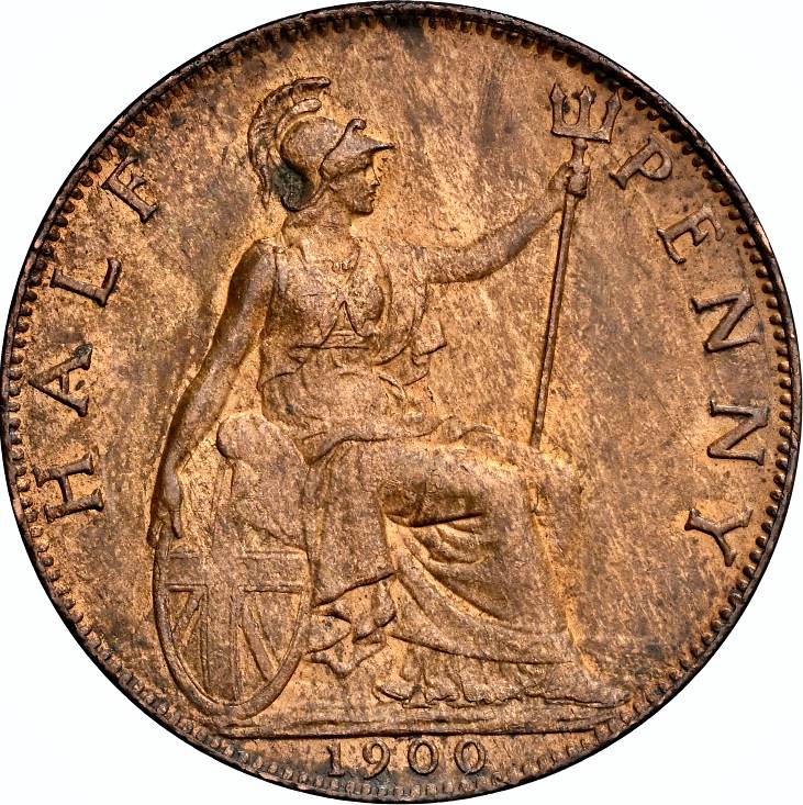 NGC MS 62 BN – Victoria (1837-1901), Halfpenny, 1900 - Image 2 of 3