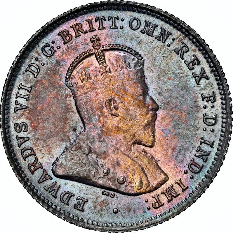 NGC MS 64 – Australia – Commonwealth – George V (1910-1936), Sixpence, 1910