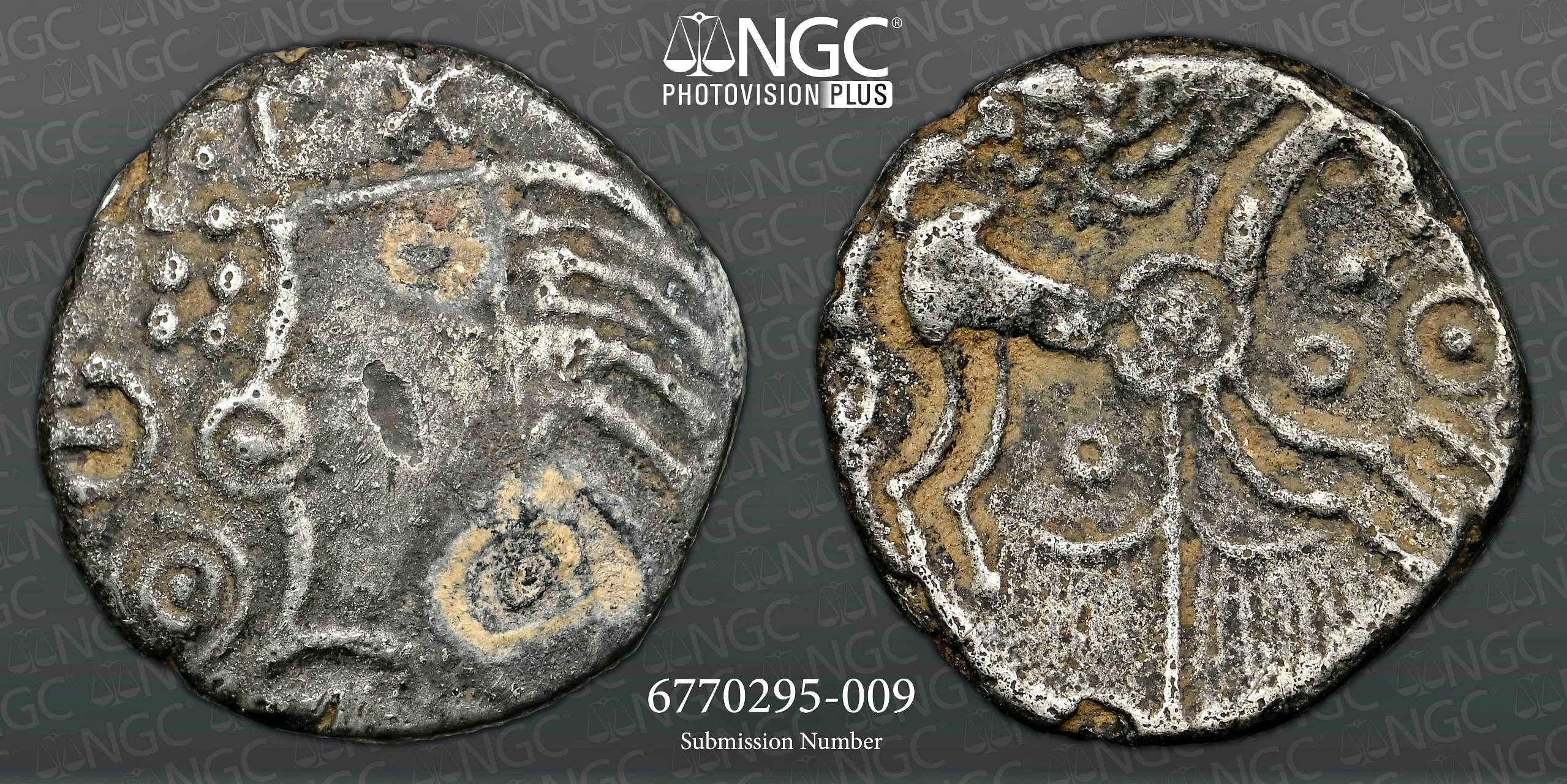 NGC Ch VF – British Iron Age, Belgae, (c.60-20BC), silver unit, Ex Head type - Image 3 of 3