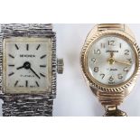 A 9ct gold Sekonda cased ladies wristwatch