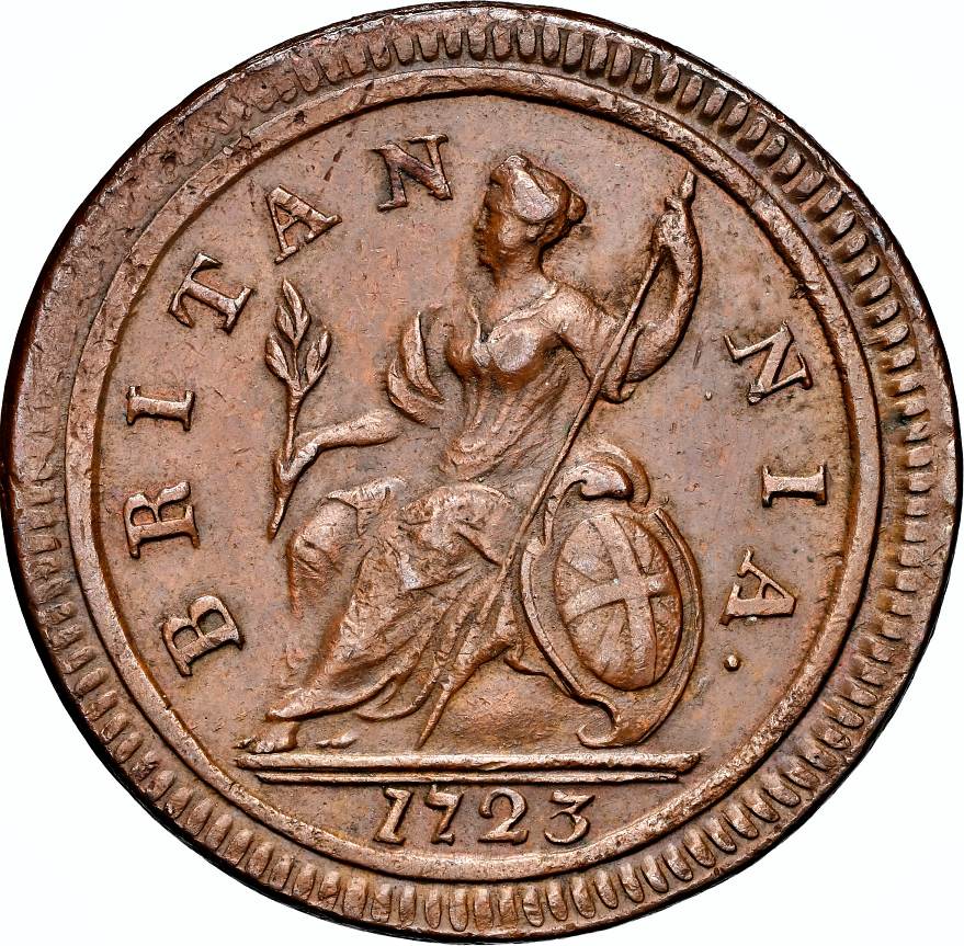 NGC AU Details – George I (1714-1727) Halfpenny, 1723 - Image 2 of 3